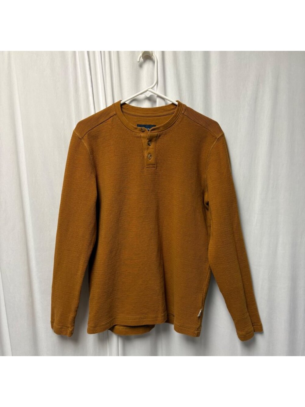 Badlands Early Dawn Henley Shirt Mens Medium Brown Long Sleeve Casual Outdoorsy